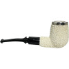 Deluxe Rusticated Meerschaum Pipe with Sterling Silver Rim
