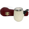Deluxe Rusticated Meerschaum Pipe with Sterling Silver Rim
