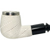 Deluxe Sterling Silver Rim Designer Lattice Meerschaum Pipe