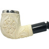 Special Yusuf Embossed Meerschaum Pipe with Sterling Silver Rim