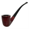 Bent Red-Stained Churchwarden Italian Briar Pipe