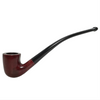 Bent Red-Stained Churchwarden Italian Briar Pipe