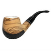 Meerschaum-Lined Dapper Olive Wood Pipe with Black Band