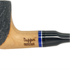 Meerschaum-Lined Rusticated and Smooth Olive Wood Pipe