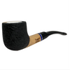 Meerschaum-Lined Rusticated and Smooth Olive Wood Pipe