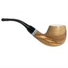 Meerschaum-Lined Smooth Olive Wood Pipe with White Band