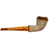 Deluxe 9mm Geometric Carved Dublin Meerschaum Pipe