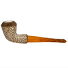 Deluxe 9mm Geometric Carved Dublin Meerschaum Pipe