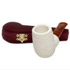 Deluxe 9mm Rusticated Nosewarmer Meerschaum Pipe