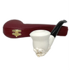 Hand-Carved Scroll Meerschaum Calabash Pipe