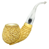Premium Floral Carved Oom Paul Meerschaum Pipe