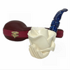 Special Rose in Hand Blue Designer Stem Meerschaum Pipe