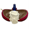 Special Rose in Hand Blue Designer Stem Meerschaum Pipe