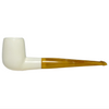 Smooth Billiard Yellow Stem Meerschaum Pipe