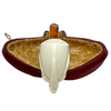 Smooth Oval Bowl in Claw Meerschaum Pipe