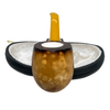Special Calcined Smooth Yellow Stem Meerschaum Pipe