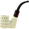 Special 3D Teardrop Lattice Sitter Meerschaum Pipe