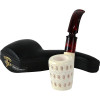 Special 3D Teardrop Lattice Stout Bowl Sitter Meerschaum Pipe