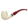 Special Smooth Sterling Silver Band Meerschaum Pipe