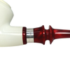 Special Smooth Dublin Meerschaum Pipe with Sterling Silver Band