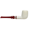 Special Smooth Billiard Meerschaum Pipe with Sterling Silver Band