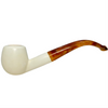 Smooth Wide Rim Bent Apple Meerschaum Pipe