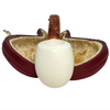 Smooth Wide Rim Bent Apple Meerschaum Pipe