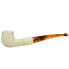 Designer Hand-Carved Rusticated Meerschaum Pipe