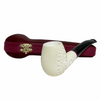 Designer Lattice Meerschaum Pipe with Purple Band