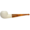 Deluxe 9mm Smooth Apple Straight Stem Meerschaum Pipe
