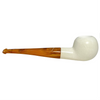 Deluxe 9mm Smooth Apple Straight Stem Meerschaum Pipe