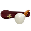 Deluxe 9mm Smooth Apple Straight Stem Meerschaum Pipe