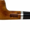 Small Golden Brown Pipsan Silver Band Briar Pipe