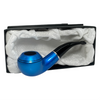 Vector KGM Blue Lacquer Bent Rhodesian Briar Pipe