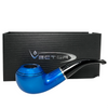 Vector KGM Blue Lacquer Bent Rhodesian Briar Pipe