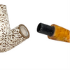 Deluxe 9mm Rusticated Brandy Meerschaum Pipe