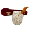 Deluxe 9mm Rusticated Brandy Meerschaum Pipe