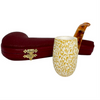 Deluxe 9mm Tall Rusticated Billiard Meerschaum Pipe