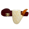 Deluxe 9mm Tree Bark Tall Billiard Meerschaum Pipe