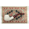 Miniature Turkish Woven Pipe Carpet - Black Red Tan