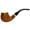 9mm Smooth Golden Brown Pear Wood Meerschaum Lined Pipe