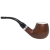 9mm Smooth Brown Pear Wood Meerschaum Lined Pipe