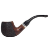 9mm Rusticated Silver Band Pear Wood Meerschaum Lined Pipe