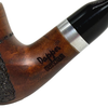9mm Rusticated Silver Band Pear Wood Meerschaum Lined Pipe