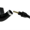 9mm Double Band Rusticated Pear Wood Meerschaum Lined Pipe