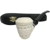Special Signed Govem Sterling Silver Two-Stem Meerschaum Pipe