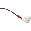 Special Govem Red Two-Stem Sterling Silver Meerschaum Pipe