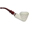 Special Govem Red Two-Stem Sterling Silver Meerschaum Pipe