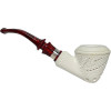 Special Govem Red Two-Stem Sterling Silver Meerschaum Pipe