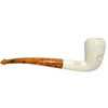 Tall Smooth Sunburst Carved Meerschaum Pipe